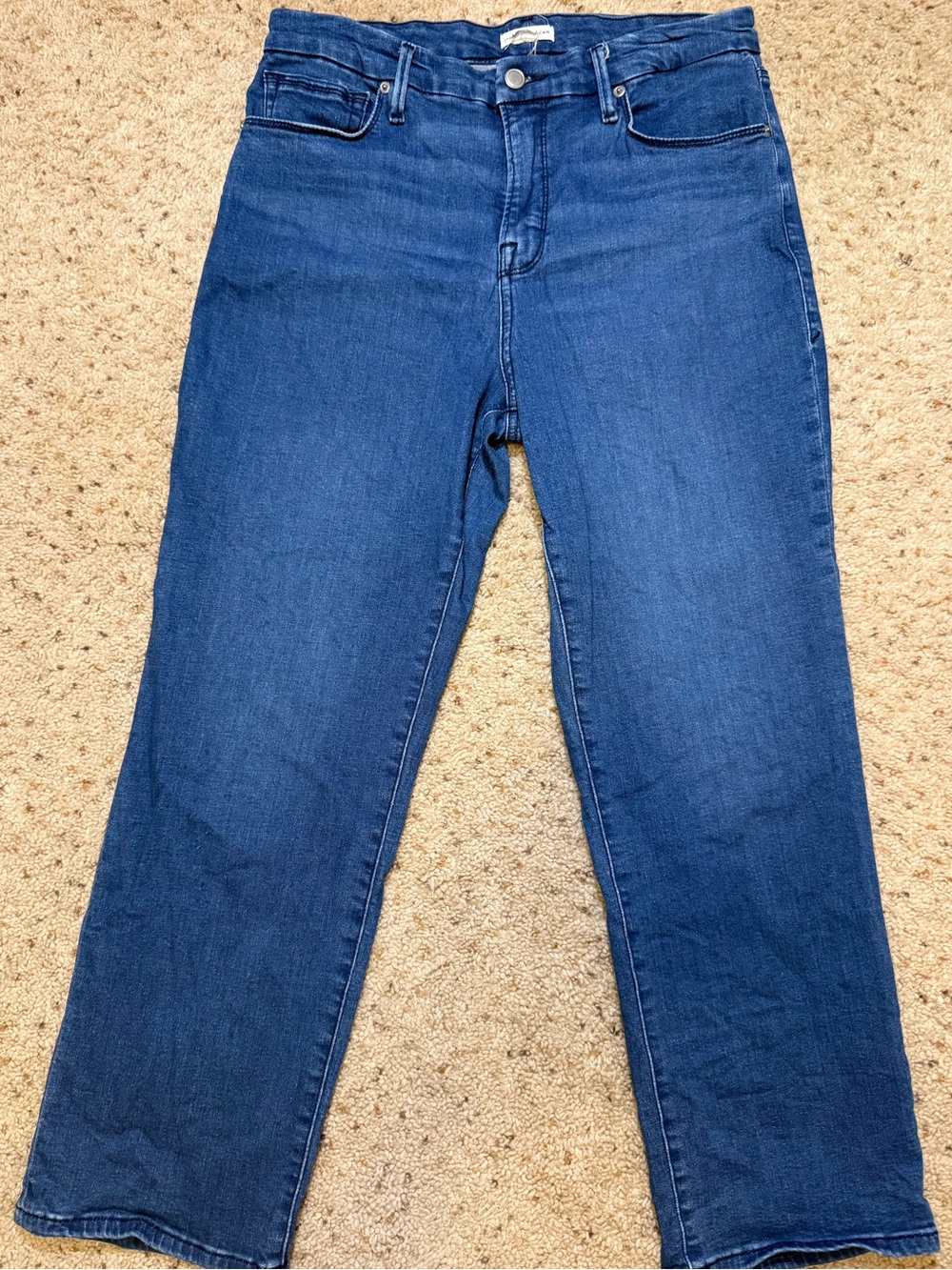 Good American Good Petite Straight Jeans Blue007 Size 14/32